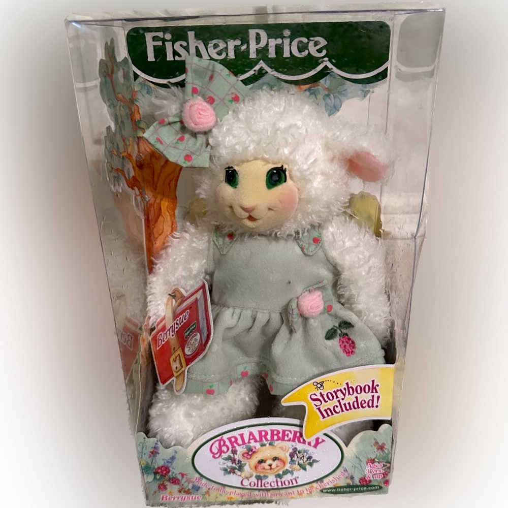 NWT Vintage Fisher-Price Briarberry Collectons Berrysue Lamb stuffed animal toy